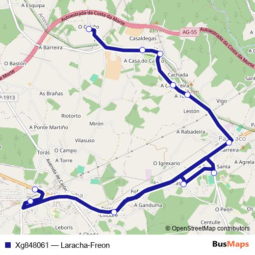 Xg848061 bus Line Map