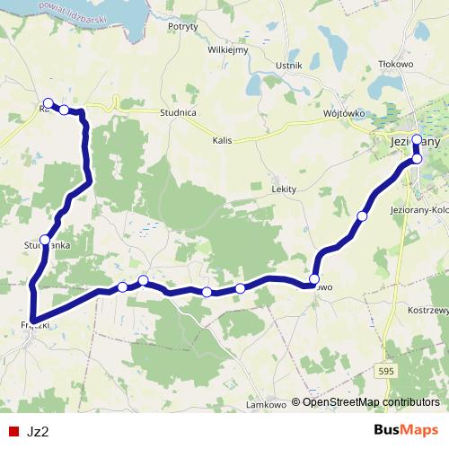 Jz2 bus Line Map