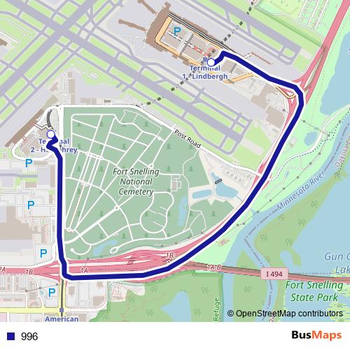 996 bus Line Map