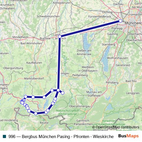 996 bus Line Map