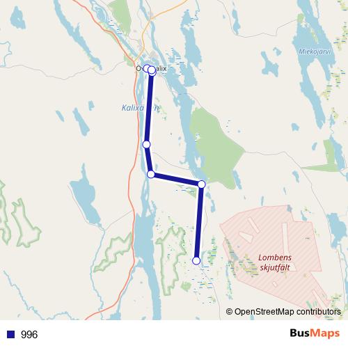 996 bus Line Map