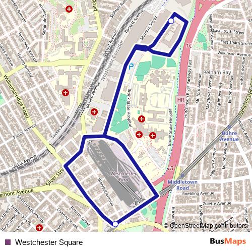 Westchester Square bus Line Map