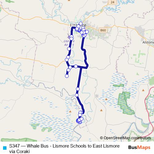 S347 bus Line Map
