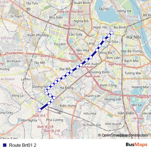 Route Brt01 2 bus Line Map