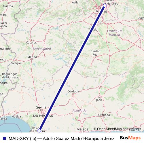 MAD-XRY (Ib) air Line Map