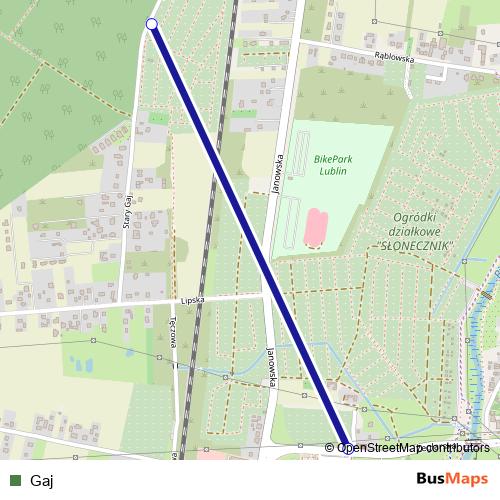Gaj bus Line Map