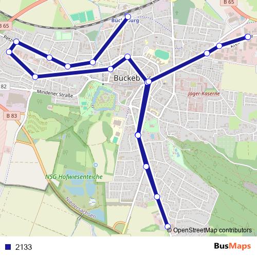 2133 bus Line Map