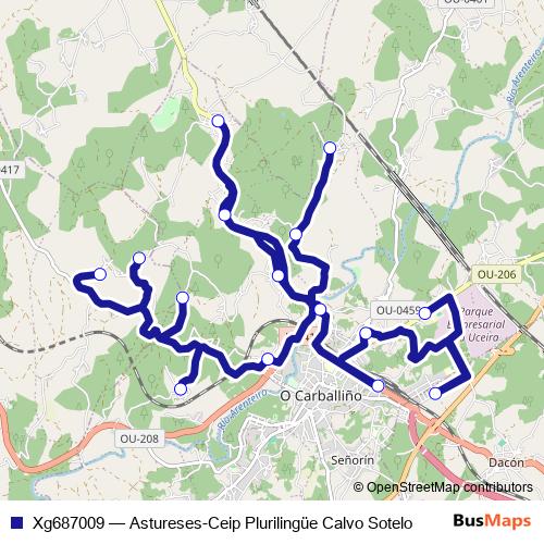Xg687009 bus Line Map
