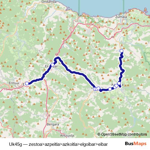 Uk45g bus Line Map