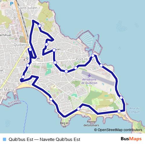 Quib'bus Est bus Line Map