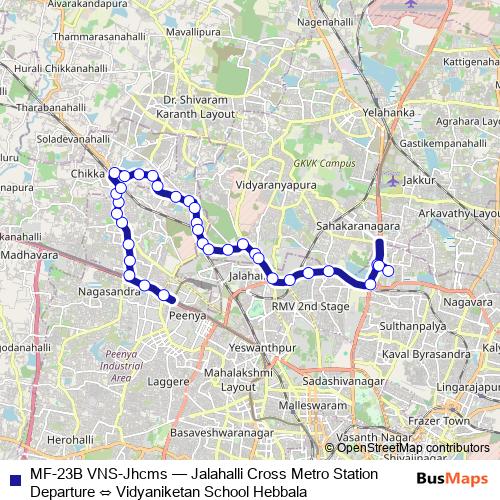 MF-23B VNS-Jhcms bus Line Map
