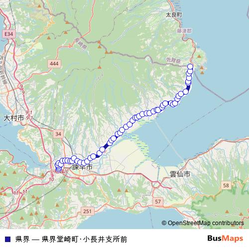 県界 bus Line Map