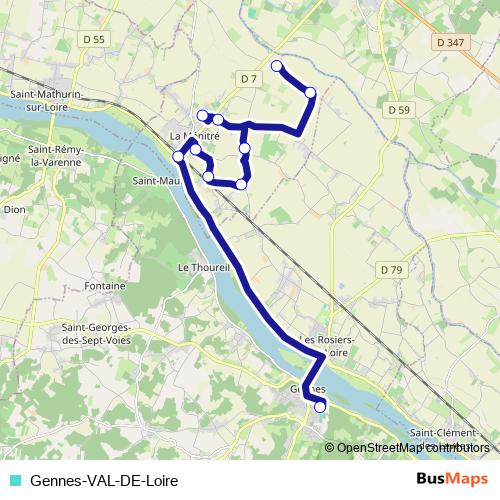 Gennes-VAL-DE-Loire bus Line Map