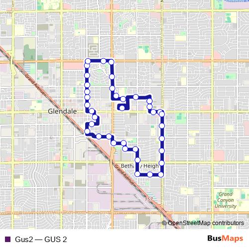 Gus2 bus Line Map