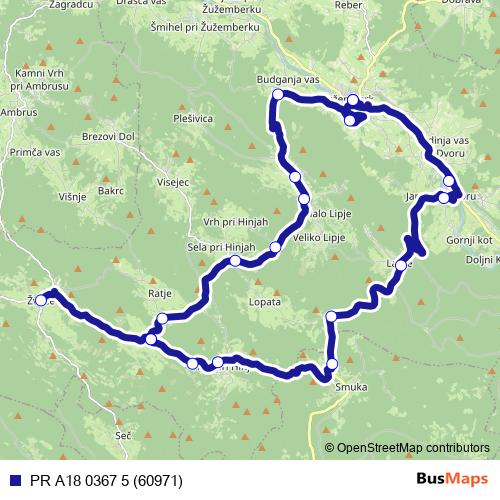 PR A18 0367 5 (60971) bus Line Map