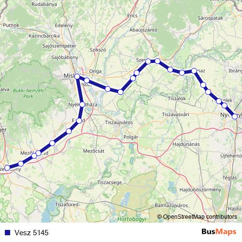 Vesz 5145 rail Line Map