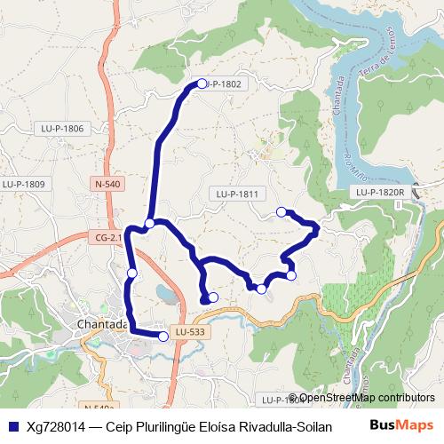 Xg728014 bus Line Map