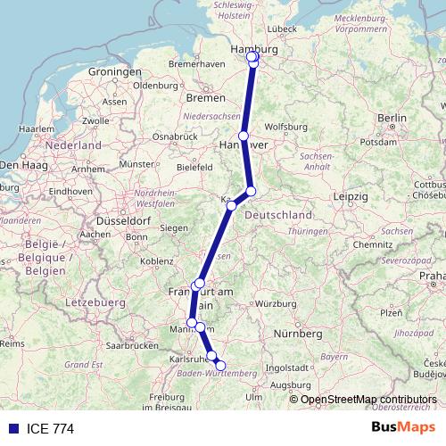 ICE 774 rail Line Map