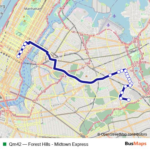 Qm42 bus Line Map
