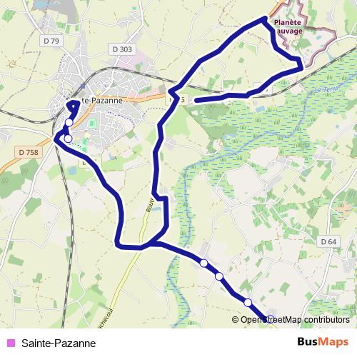 Sainte-Pazanne bus Line Map