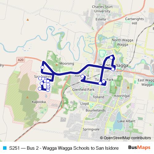 S251 bus Line Map