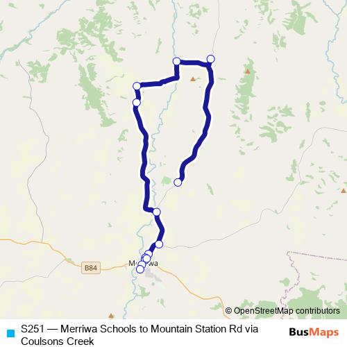S251 bus Line Map
