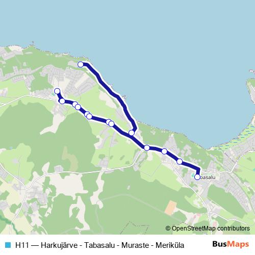 H11 bus Line Map