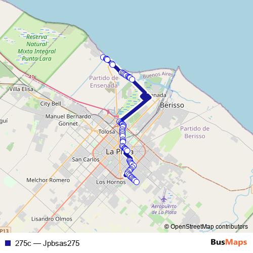 275c bus Line Map