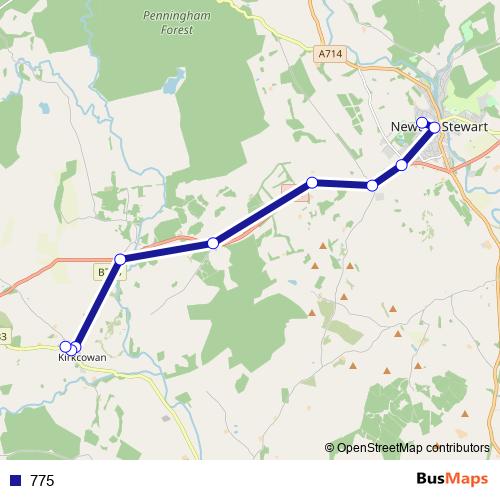 775 bus Line Map