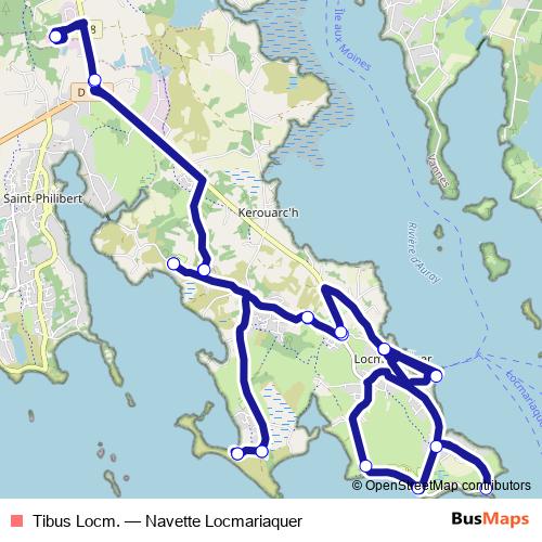 Tibus Locm. bus Line Map
