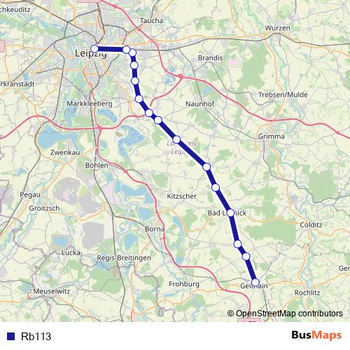 Rb113 rail Line Map