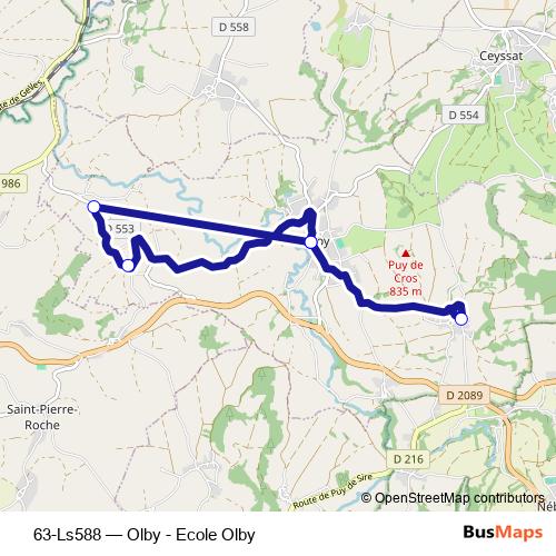 63-Ls588 bus Line Map