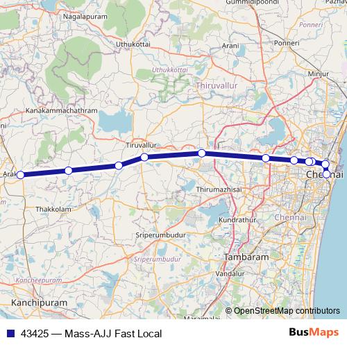 43425 rail Line Map