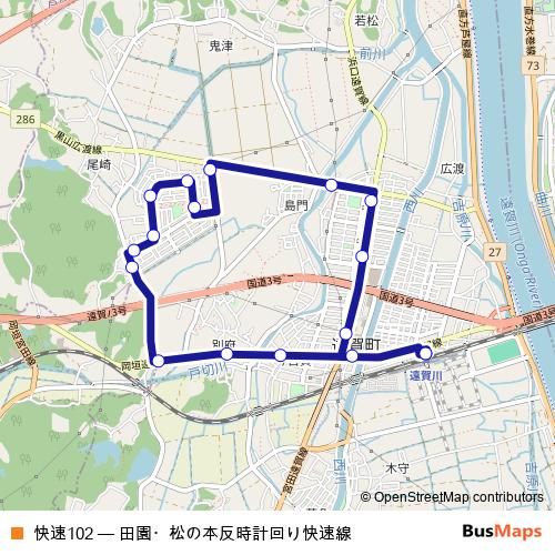 快速102 bus Line Map