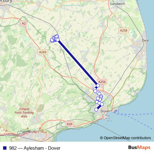 982 bus Line Map