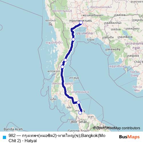 982 bus Line Map