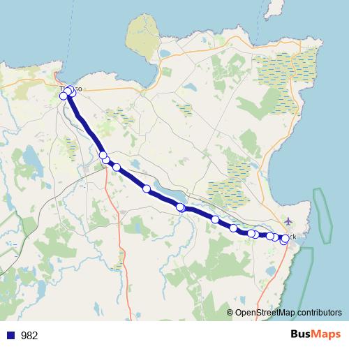 982 bus Line Map