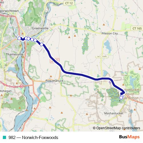 982 bus Line Map