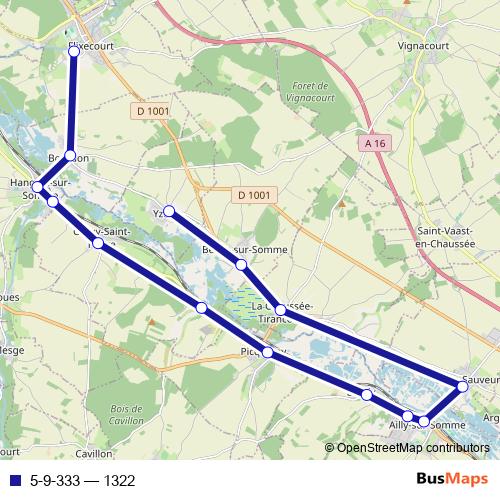 5-9-333 bus Line Map