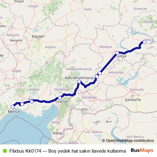 Flixbus Kk0174 bus Line Map