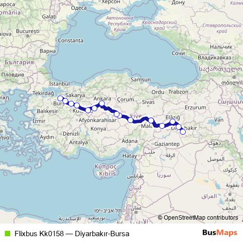 Flixbus Kk0158 bus Line Map