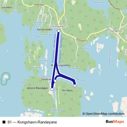 91 ferry Line Map