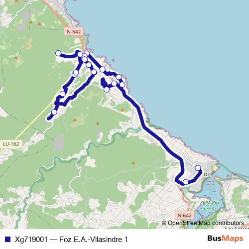 Xg719001 bus Line Map