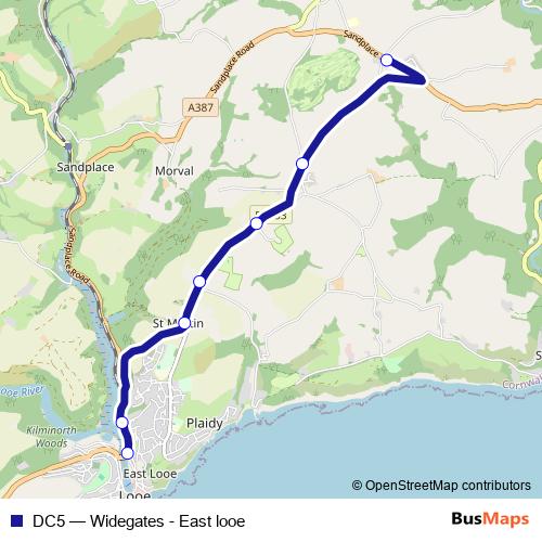 DC5 bus Line Map