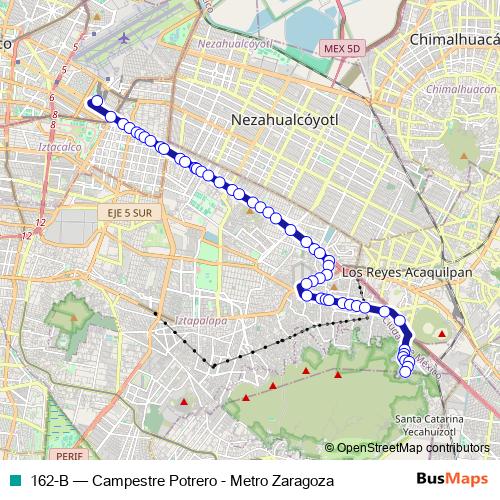 162-B bus Line Map