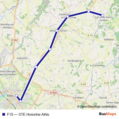 F15 bus Line Map