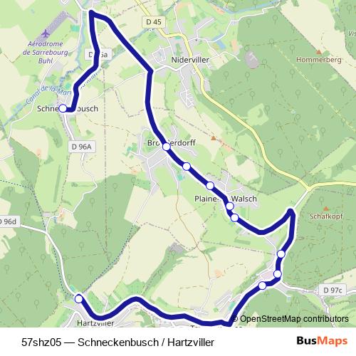 57shz05 bus Line Map