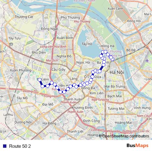 Route 50 2 bus Line Map