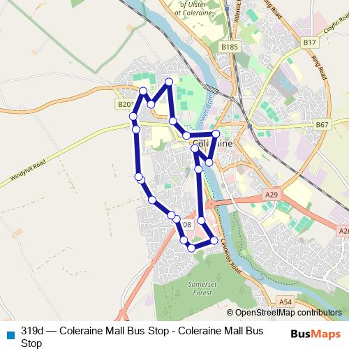 319d bus Line Map