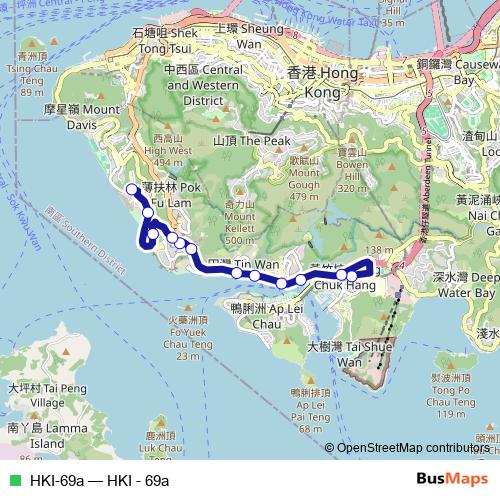 HKI-69a bus Line Map